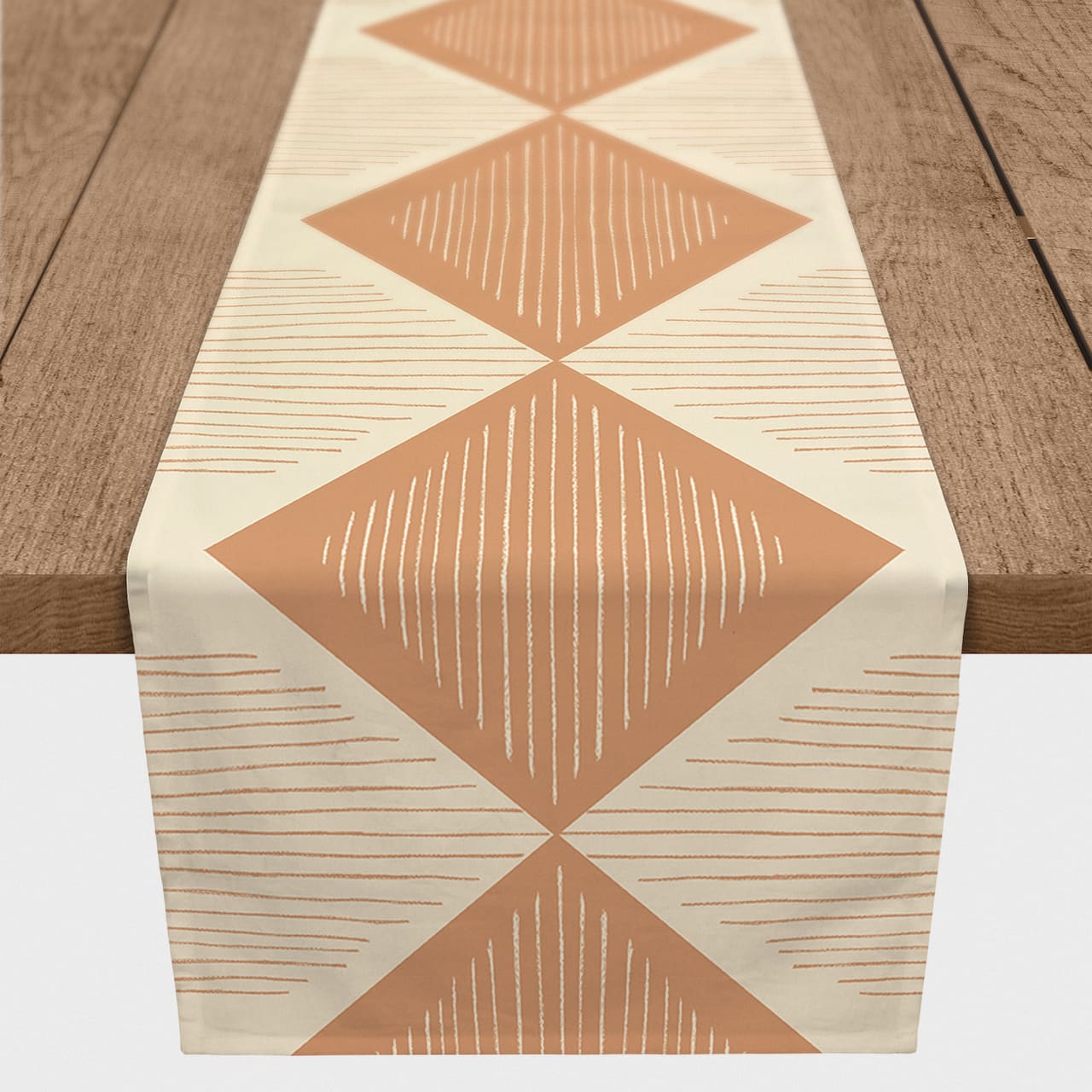 Loose Lines Triangle 16" x 72" Cotton Twill Runner